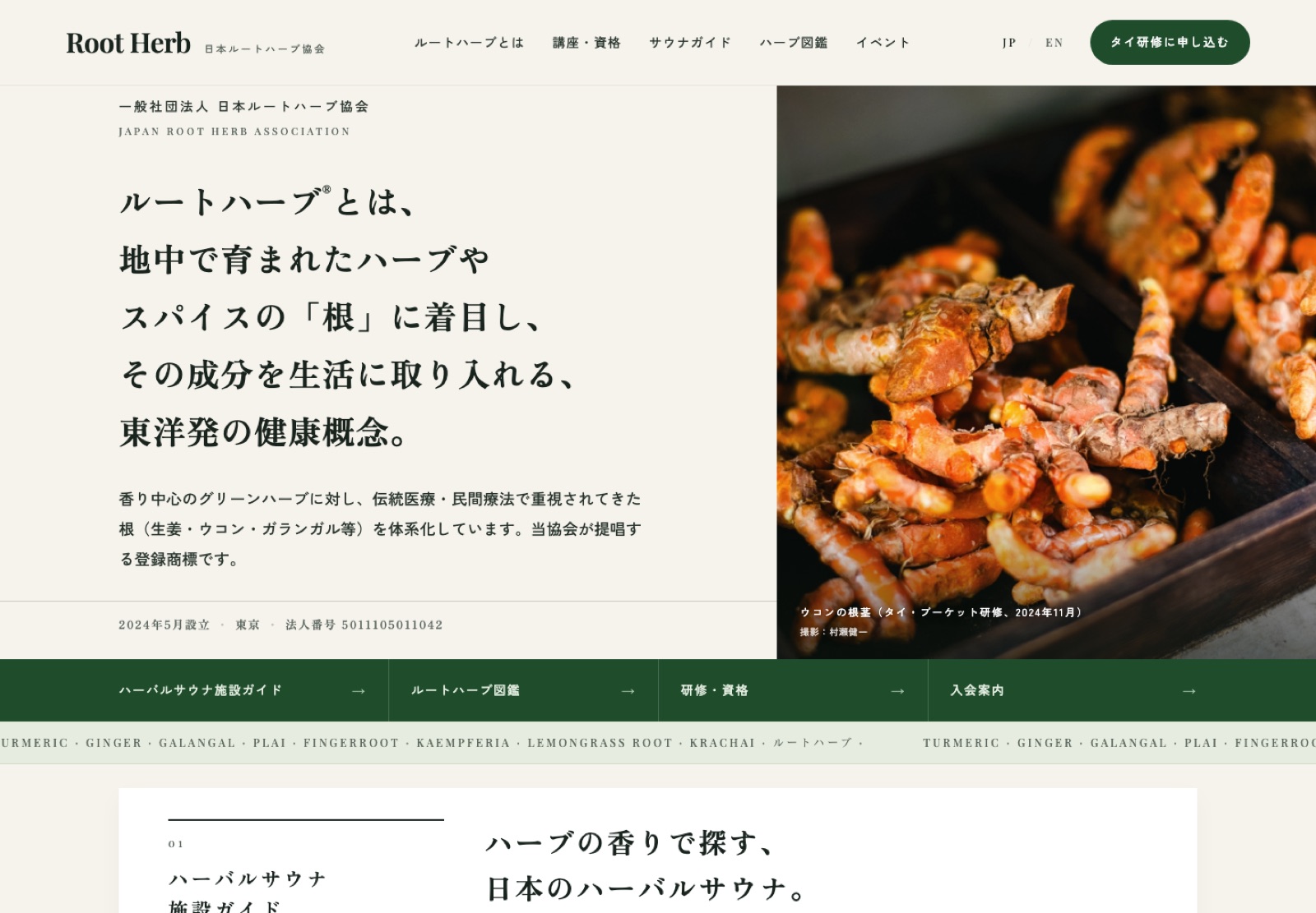 The root-herb.com home page
